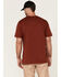 Hawx Men's Flying Flag Graphic Work T-Shirt , Dark Red, hi-res