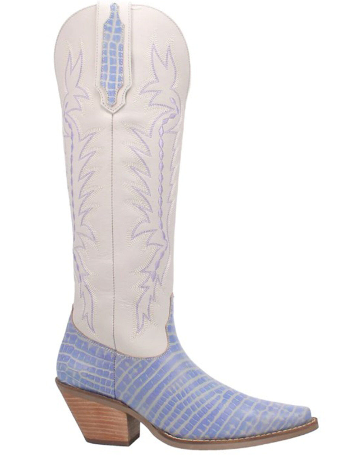 Image #2 - Dingo Women's High Lonesome Tall Western Boots - Round Toe, Periwinkle, hi-res