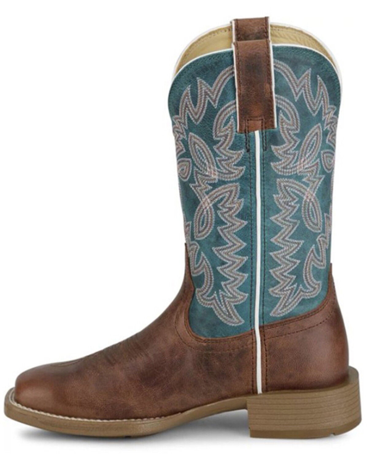 Image #4 - Justin Women's Ashtyn Performance Western Boots - Broad Square Toe, Brown, hi-res