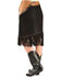 Kobler Leather Women's Leather & Fringe Sioux Suede Skirt, Black, hi-res
