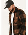 Image #2 - Brixton Men's Bowery Arctic Plaid Print Long Sleeve Snap Stretch Flannel Shirt, Brown, hi-res