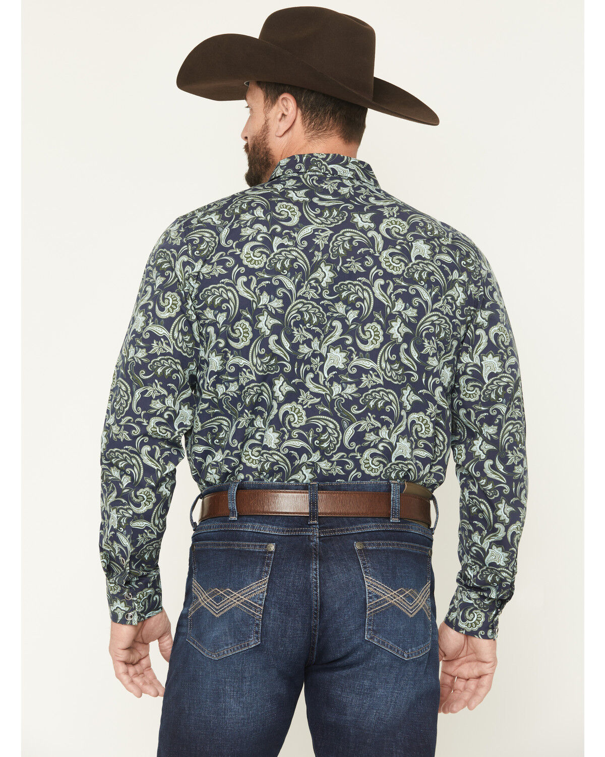 Product Name:  Gibson Trading Co Men's Hubert Floral Print Long Sleeve Snap Stretch Western Shirt - Tall