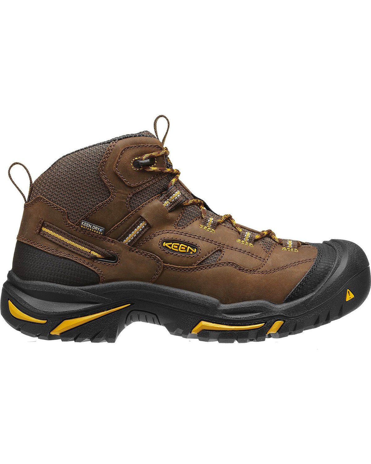 Image #2 - Keen Men's Braddock Mid Waterproof Boots - Steel Toe, Brown, hi-res