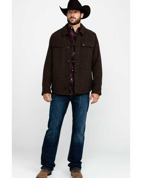 Pendleton Men's Mahogany Capitol Hill Button-Front Shirt Jacket , Brown, hi-res