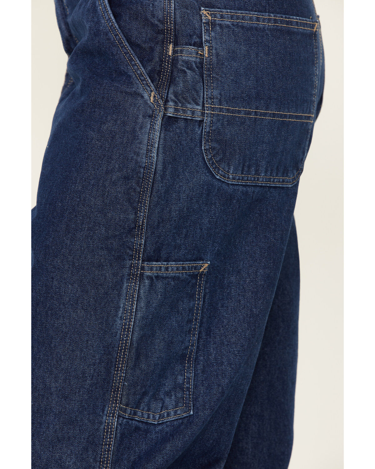 Image #5 - Carhartt Men's Flame-Resistant Denim Dungaree Work Pants, Denim, hi-res