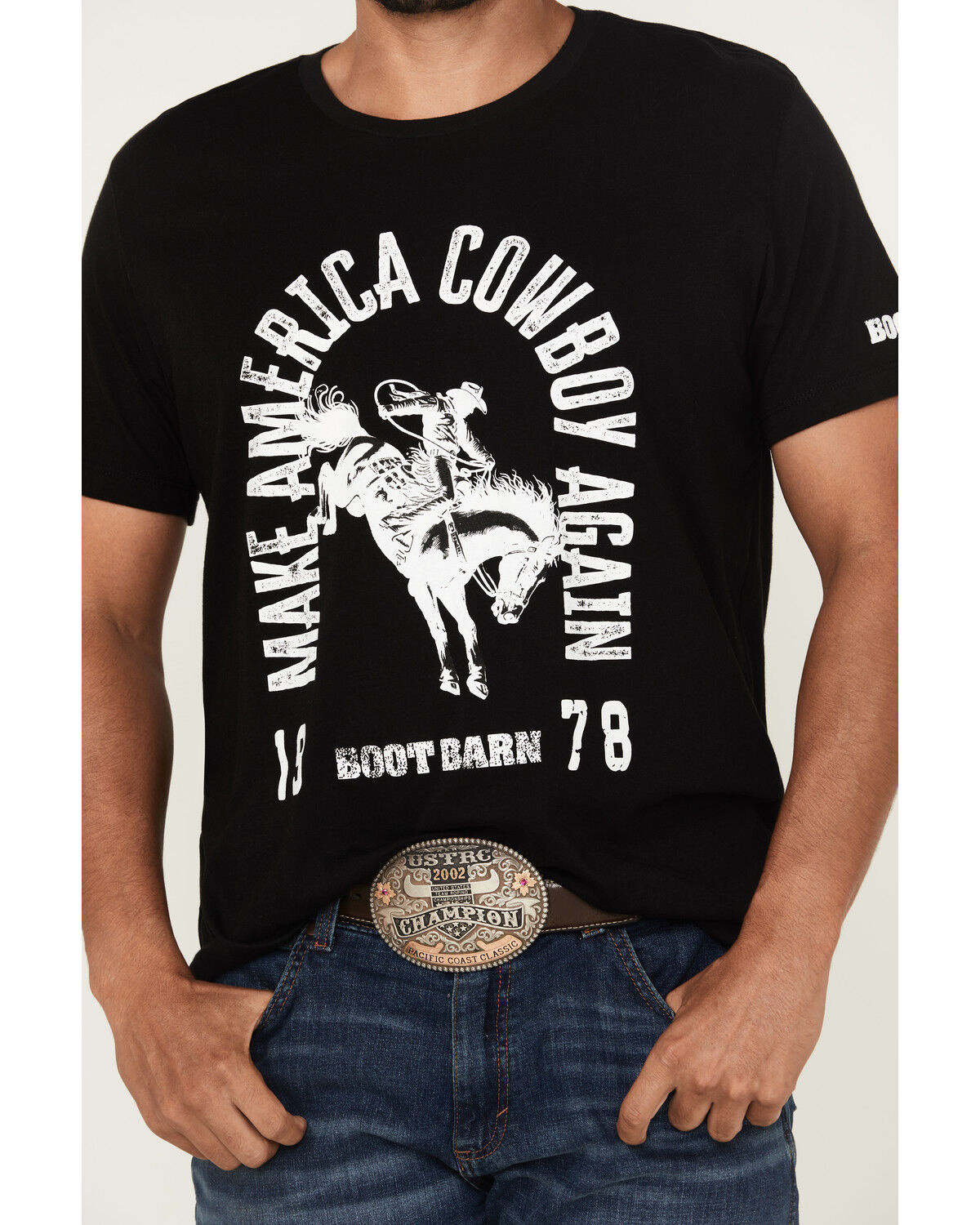 Image #3 - Boot Barn Men's Make America Cowboy Again Short Sleeve Graphic T-Shirt, Black, hi-res