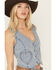 Image #2 - Ashley Vintage Charm by 26 International Women's Heart Pocket Denim Vest, Medium Wash, hi-res