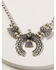 Shyanne Women's Mystic Summer Thunderbird Squash Blossom Necklace, Silver, hi-res
