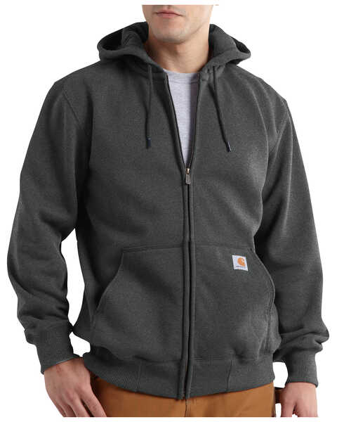Image #2 - Carhartt Men's Rain Defender Paxton Heavyweight Zip Front Hooded Work Sweatshirt , , hi-res
