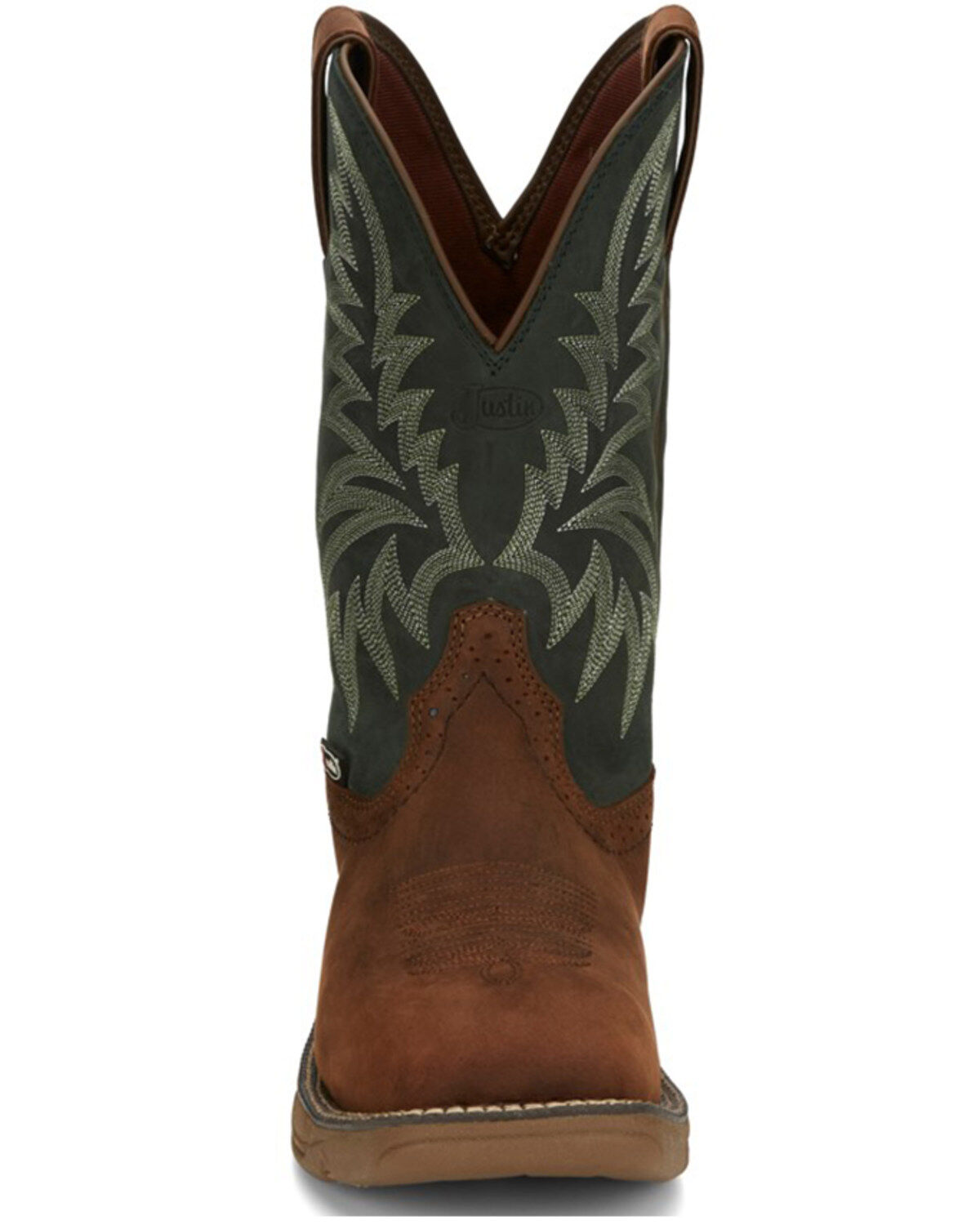 Image #4 - Justin Men's Rush Short Base Performance Western Boots - Broad Square Toe, Brown, hi-res