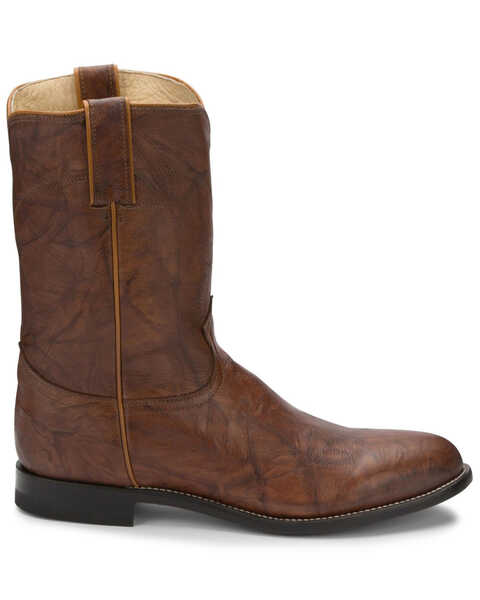 Justin Men's Deerlite Roper Western Boots, Chestnut, hi-res