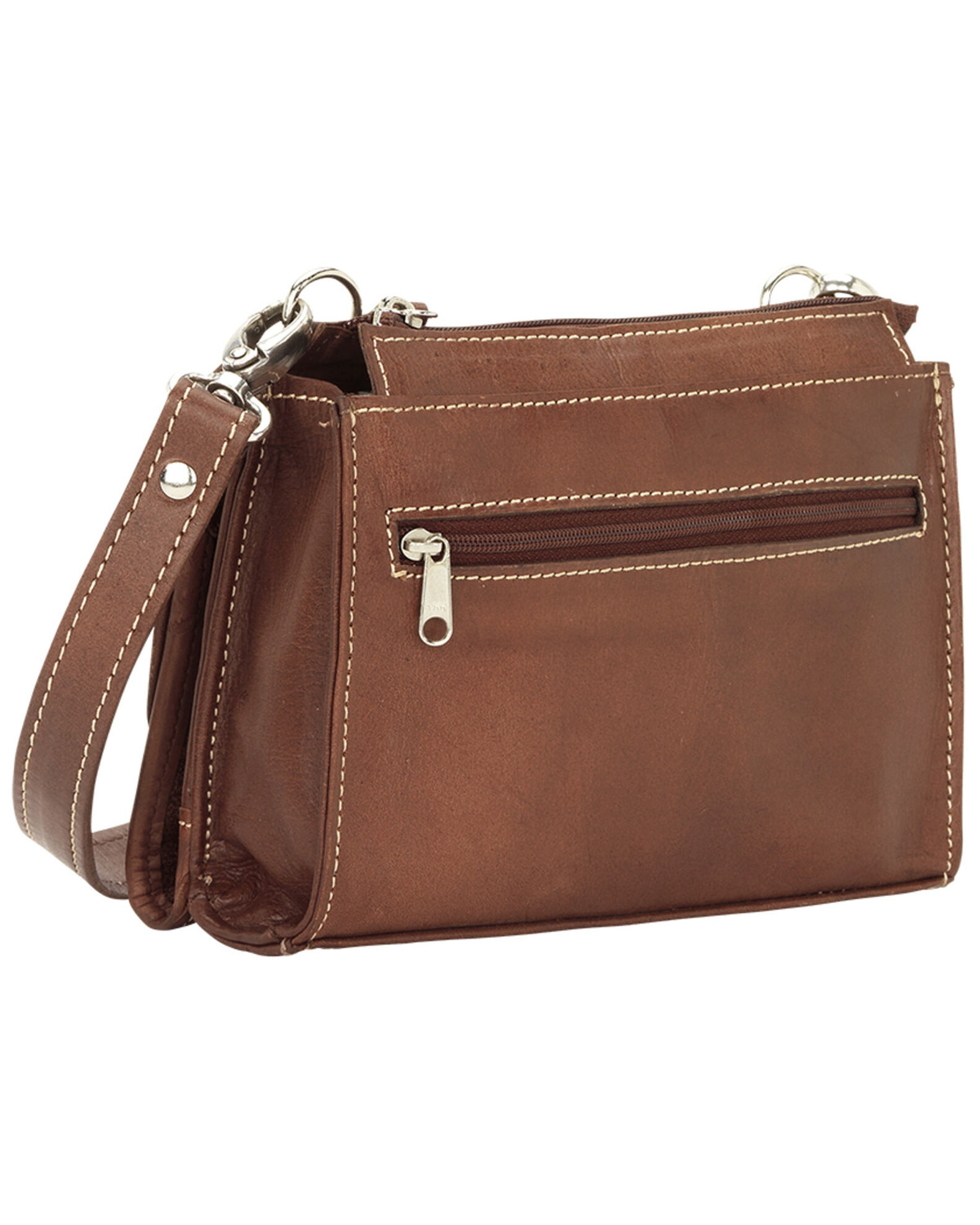 Image #2 - American West Lady Lace Crossbody Bag, Brown, hi-res