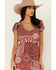 Image #2 - Shyanne Women's Printed Chiffon Short Sleeve Maxi Dress, Rust Copper, hi-res