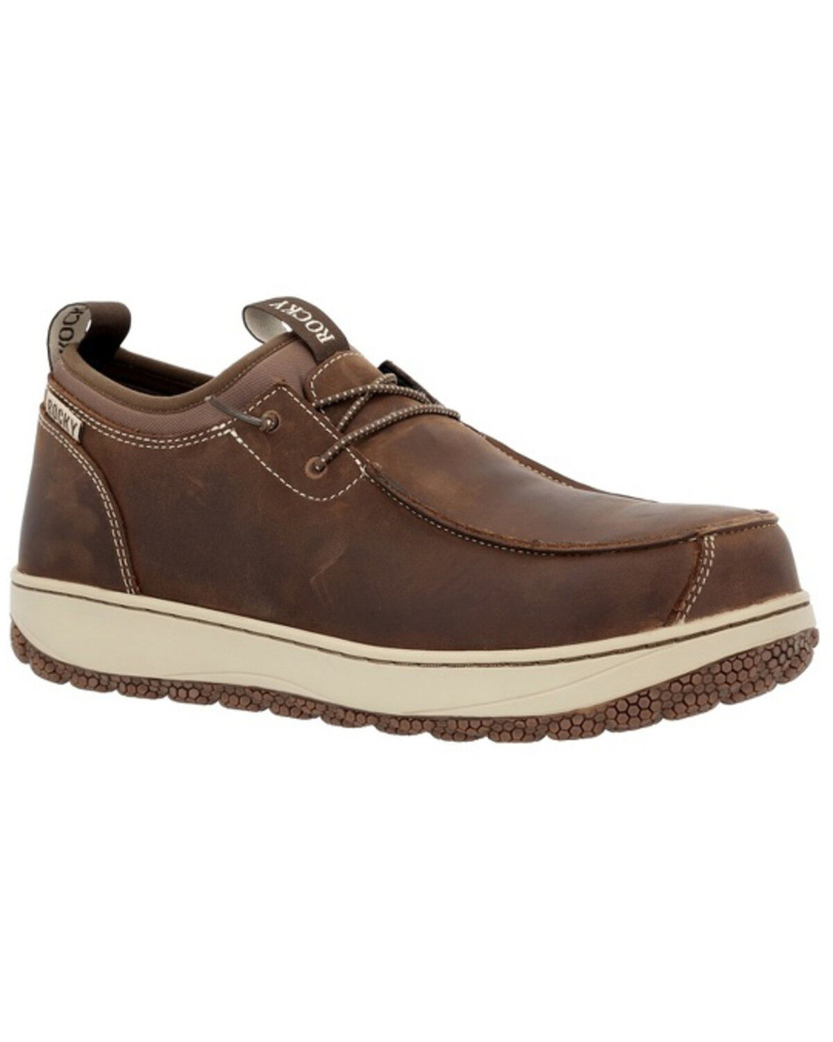 Image #1 - Rocky Men's Dry Strike SRX Outdoor Moc Shoe - Composite Toe, Dark Brown, hi-res