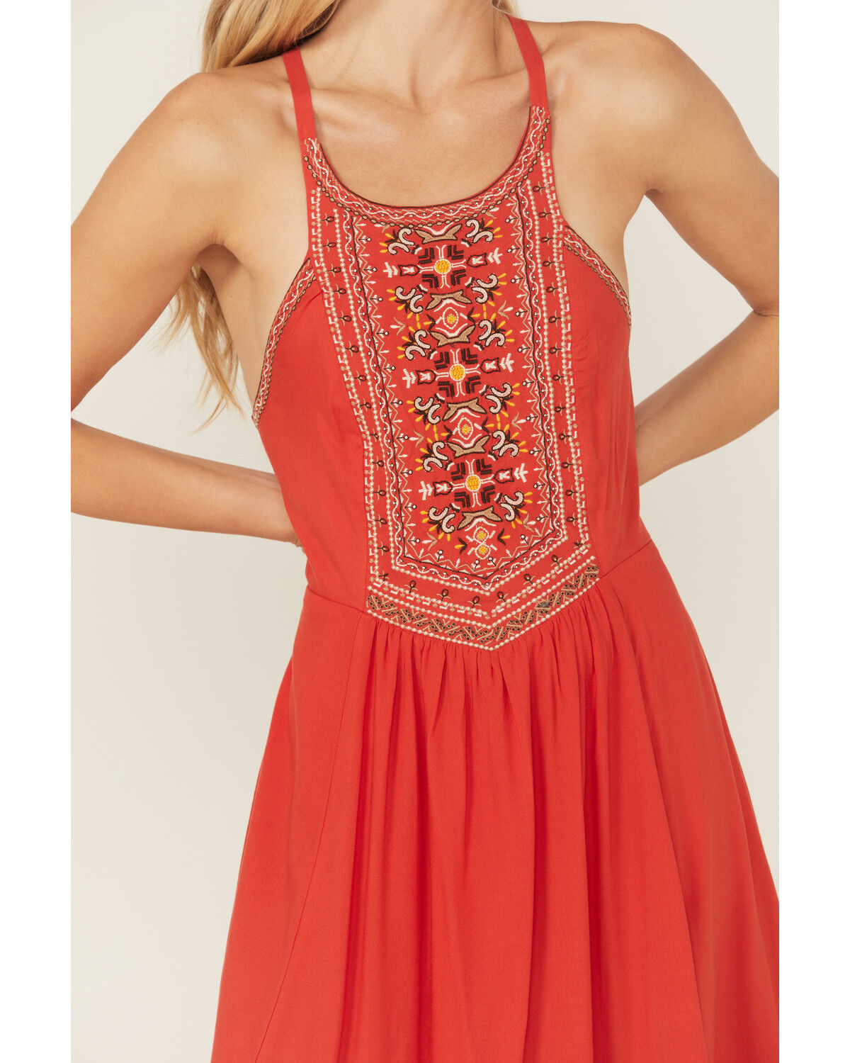 Image #3 - Shyanne Women's High-Low Maxi Dress, Red, hi-res