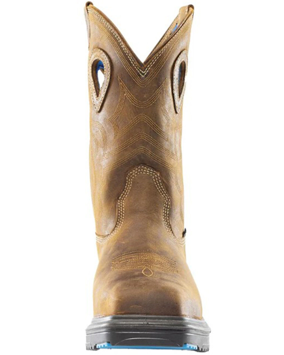 Image #4 - Steel Blue Men's 10" Heeler Wellington Work Boots - Steel Toe, Brown, hi-res