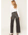 Image #3 - Wrangler Retro Women's Harper High Rise Bailey Wide Leg Denim Jeans, Black, hi-res