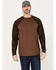 Image #1 - Cody James Men's Camo Color Block Long Sleeve Baseball Work T-Shirt , Brown, hi-res