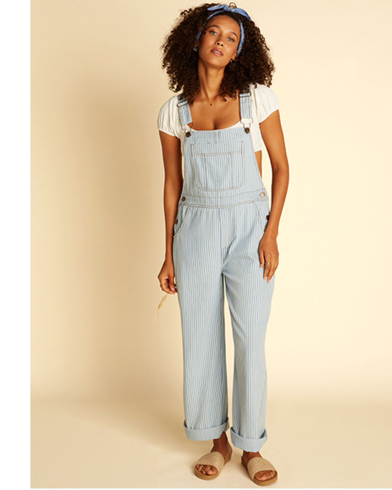 Billabong x Wrangler Women's Well Suited Striped Overalls | Boot Barn