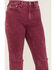 Cleo + Wolf Women's High Rise Distressed Knee Slim Stretch Straight Jeans, Purple, hi-res