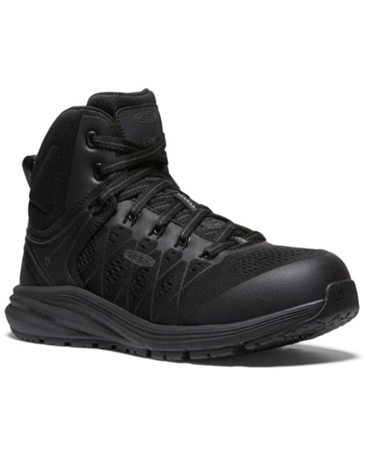 Keen Women's 6" Vista Energy Mid Internal Met Boots - Carbon Fiber Toe, Black, hi-res