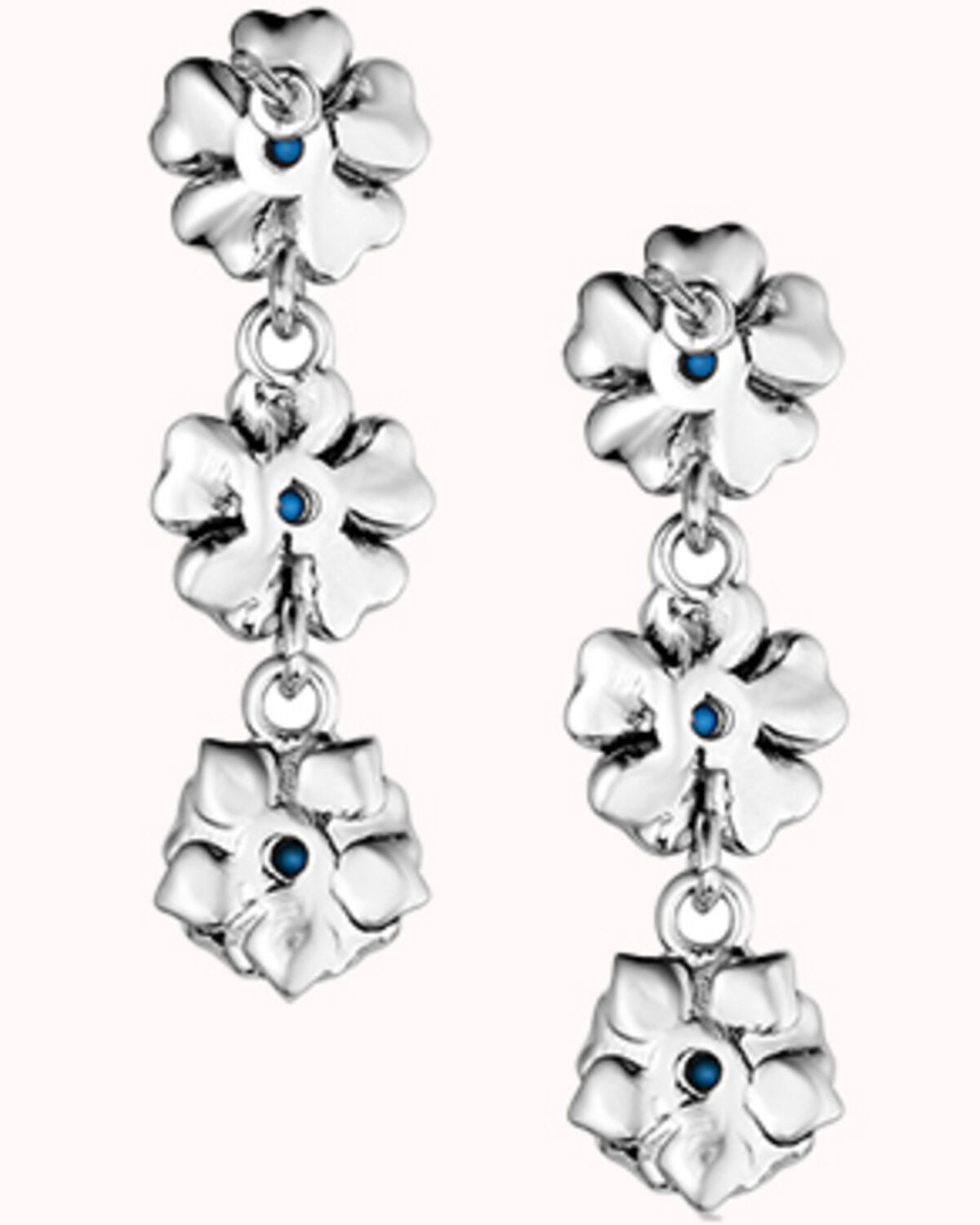 Image #2 - Montana Silversmiths Women's Montana Spring Floral Earrings, Silver, hi-res