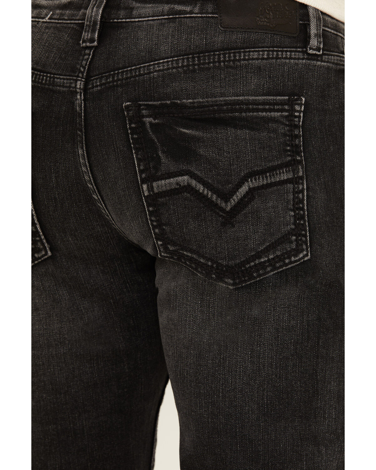 Image #4 - Moonshine Spirit Men's Rocky Mountain Black Wash Slim Straight Stretch Denim Jeans, Black, hi-res