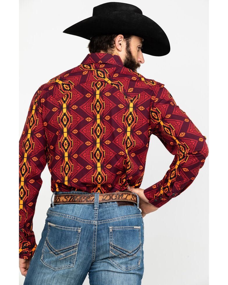 Dale Brisby Men S Vertical Aztec Print Long Sleeve Western Shirt Boot Barn
