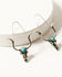 Image #1 - Shyanne Women's Dakota Silver & Turquoise Longhorn Hoop Earrings, Silver, hi-res