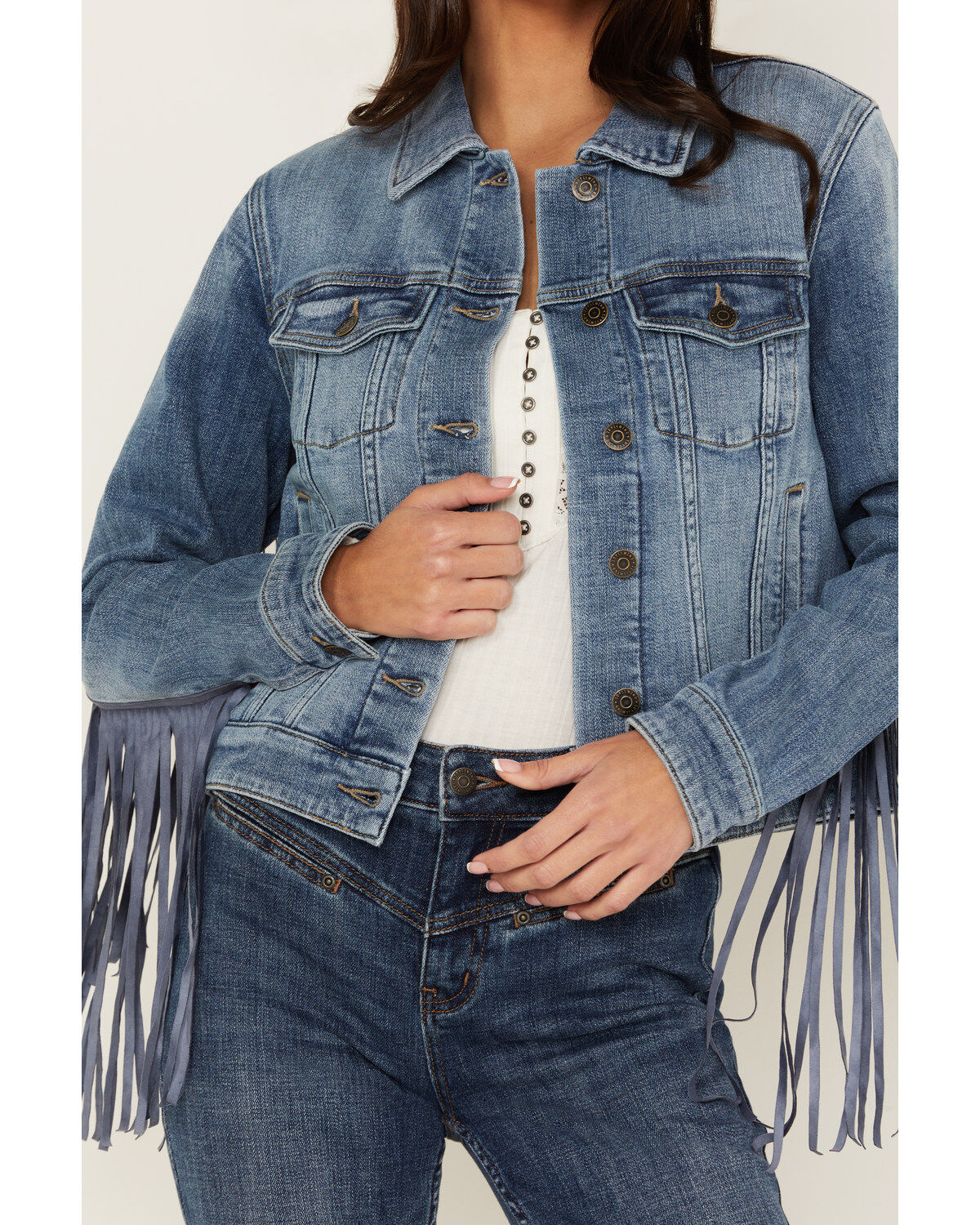 Image #4 - Idyllwind Women's Magnolia Embossed Trucker Jacket, , hi-res