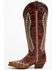 Image #3 - Laredo Women's Roxelle Tall Western Boots - Snip Toe, Red, hi-res