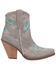 Image #2 - Dingo Women's Tootsie Floral Embroidered Western Fashion Booties - Snip Toe, Grey, hi-res