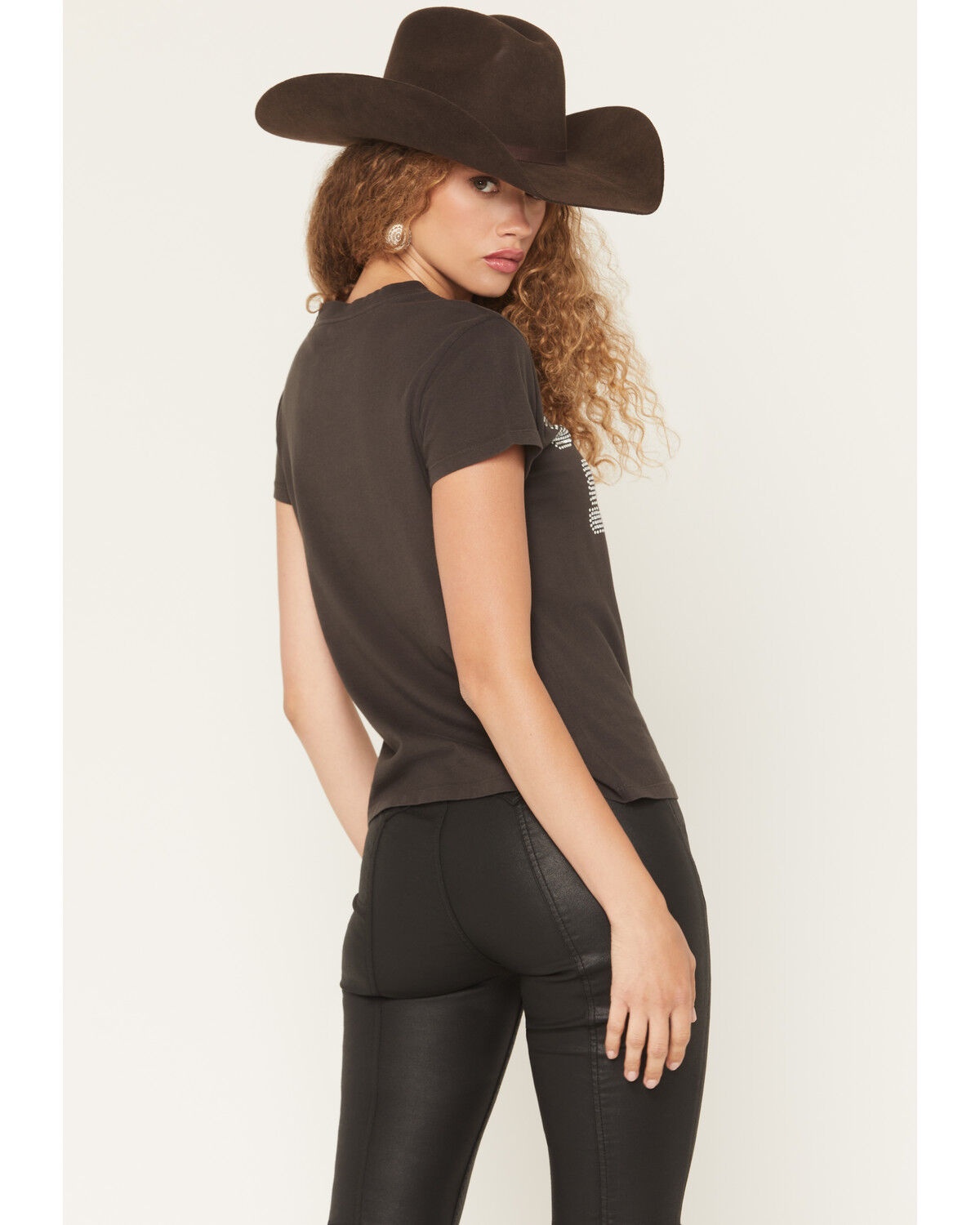 Image #4 - Idyllwind Women's Smoke Show Rhinestone Short Sleeve Baby Tee, Black, hi-res