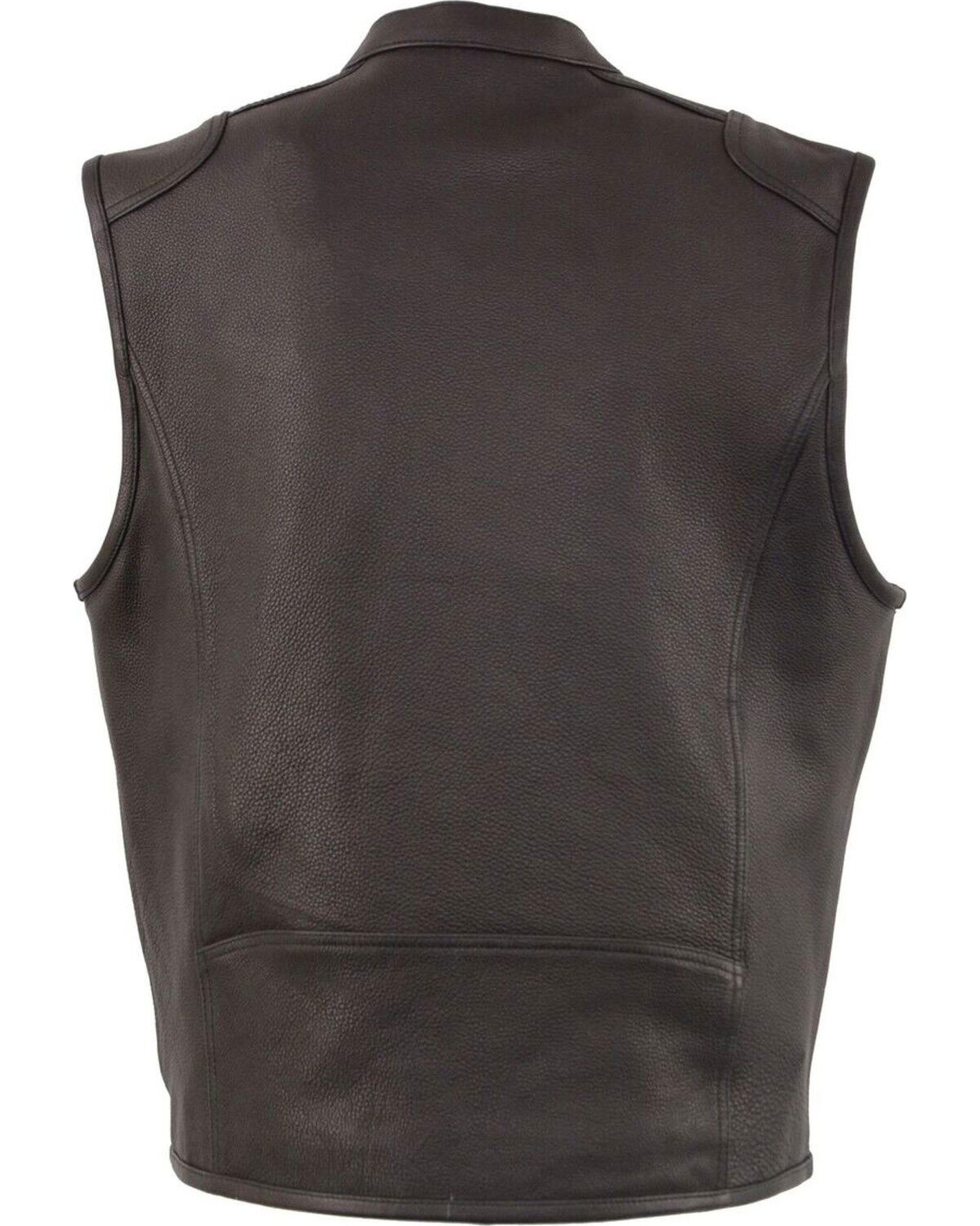 Image #3 - Milwaukee Leather Men's Black Cool Tec Leather Vest - Big 5X, Black, hi-res