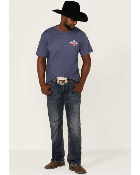 Image #2 - Cowboy Hardware Men's Built Tough Logo Graphic T-Shirt , Blue, hi-res