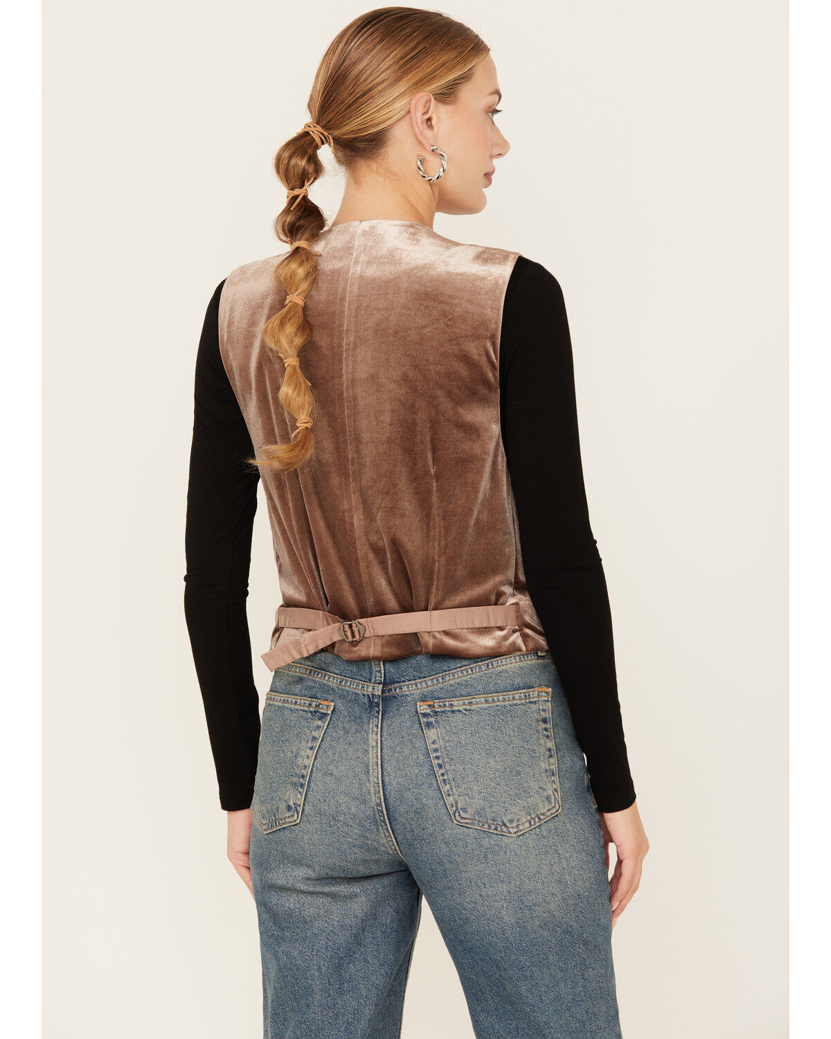 Image #5 - Tasha Polizzi Women's Washed Velvet Larkin Vest, Taupe, hi-res