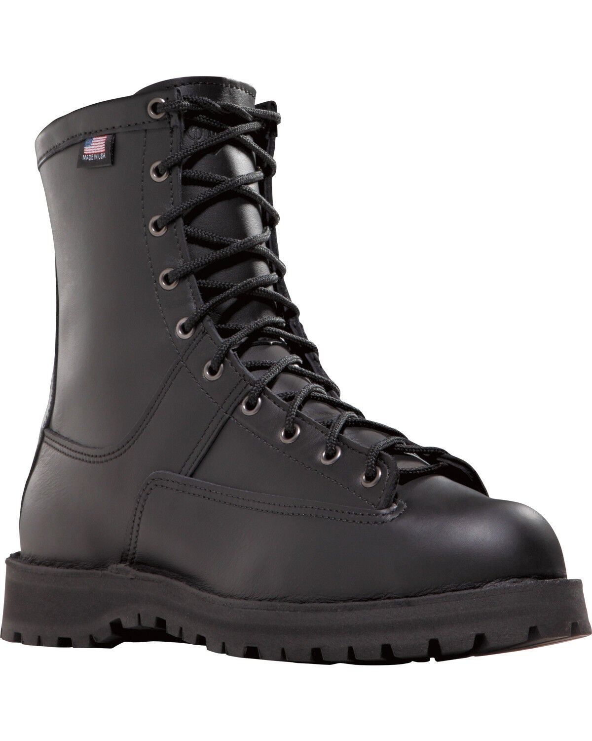 Danner Men's Recon 8" Uniform Boots - Round Toe, Black, hi-res