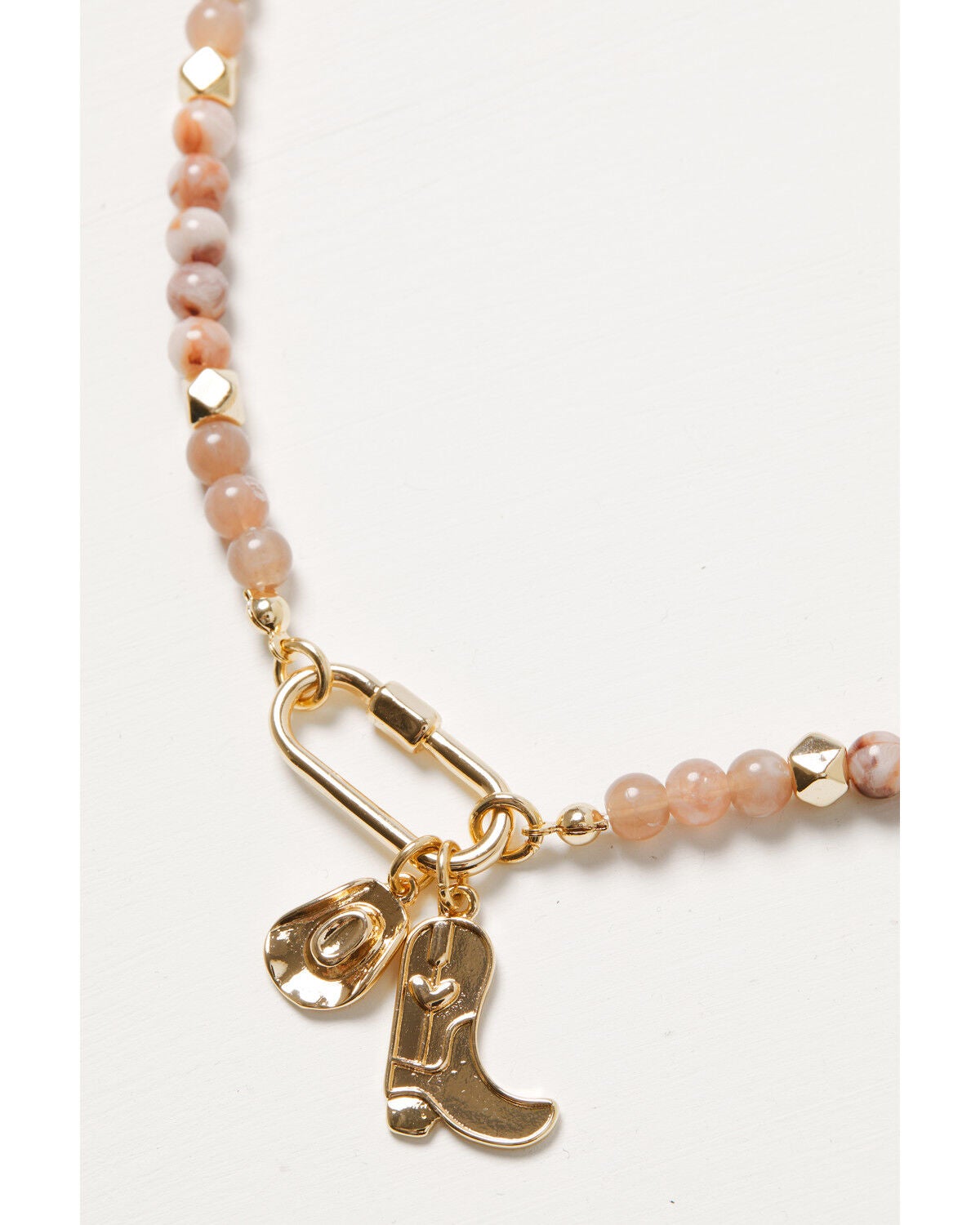 Image #2 - Shyanne Women's Boot and Hat Charm Necklace, Gold, hi-res