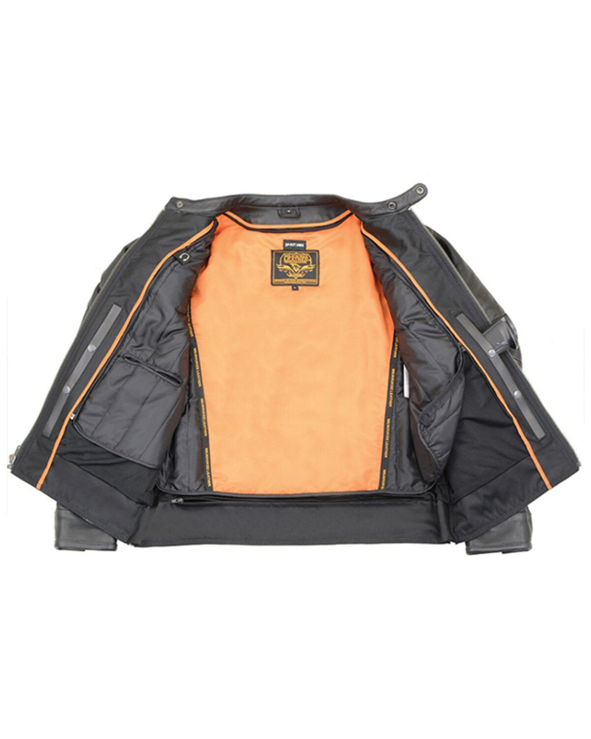 Image #4 - Milwaukee Leather Men's Cool-Tec Scooter Style Motorcycle Jacket - 4X, Black, hi-res