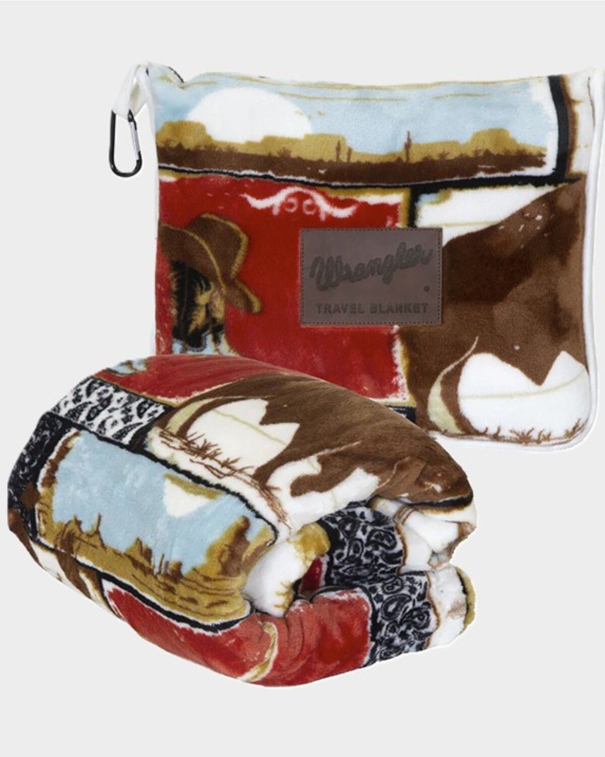 Image #1 - Carstens Home Wrangler Western Travel Blanket, Multi, hi-res