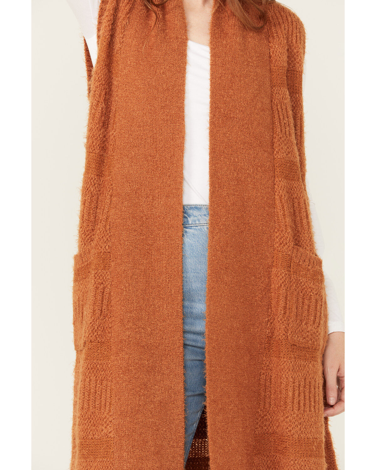 Image #3 - Shyanne Women's Long Sweater Vest, Caramel, hi-res