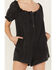 Image #3 - Free People Women's Daisy Denim Babydoll Romper, Black, hi-res