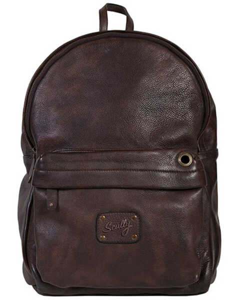 Scully Men's Leather Backpack , Chocolate, hi-res
