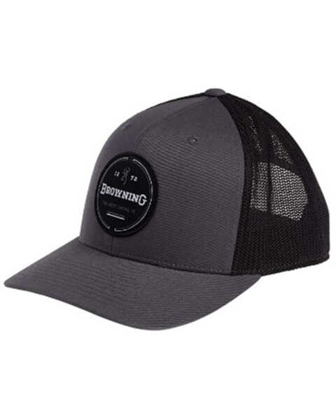 Browning Women's Grey Crescent Embroidered Patch Mesh Cap , Grey, hi-res