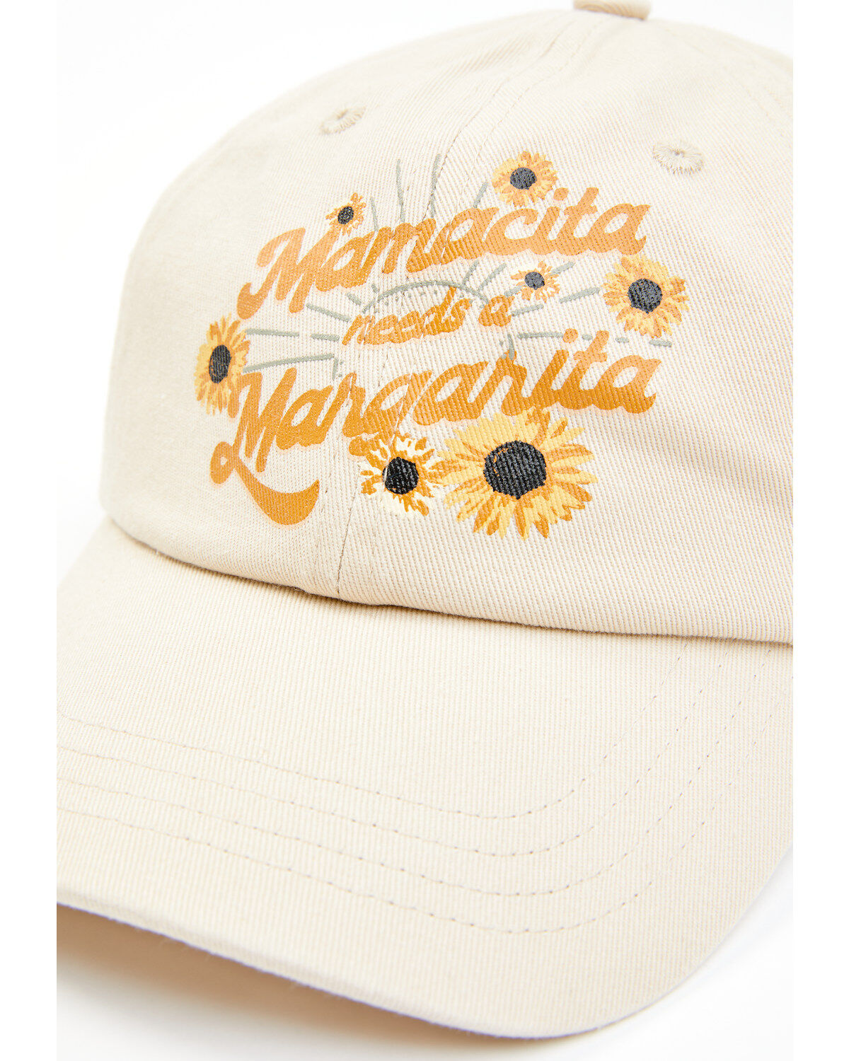 Image #2 - Shyanne Women's Mamacita Needs A Margarita Graphic Solid Ball Cap, Cream, hi-res