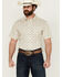 Image #1 - Gibson Men's Vintage Vibe Geo Print Short Sleeve Button-Down Western Shirt, Ivory, hi-res