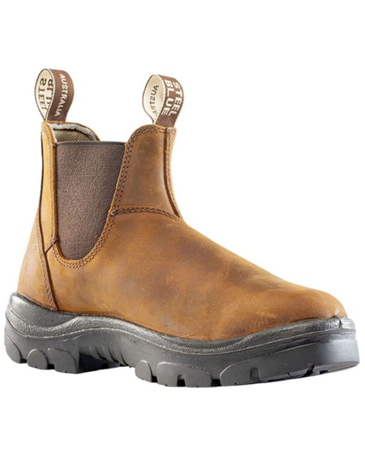Image #1 - Steel Blue Men's Hobart Work Boots - Soft Toe, Brown, hi-res