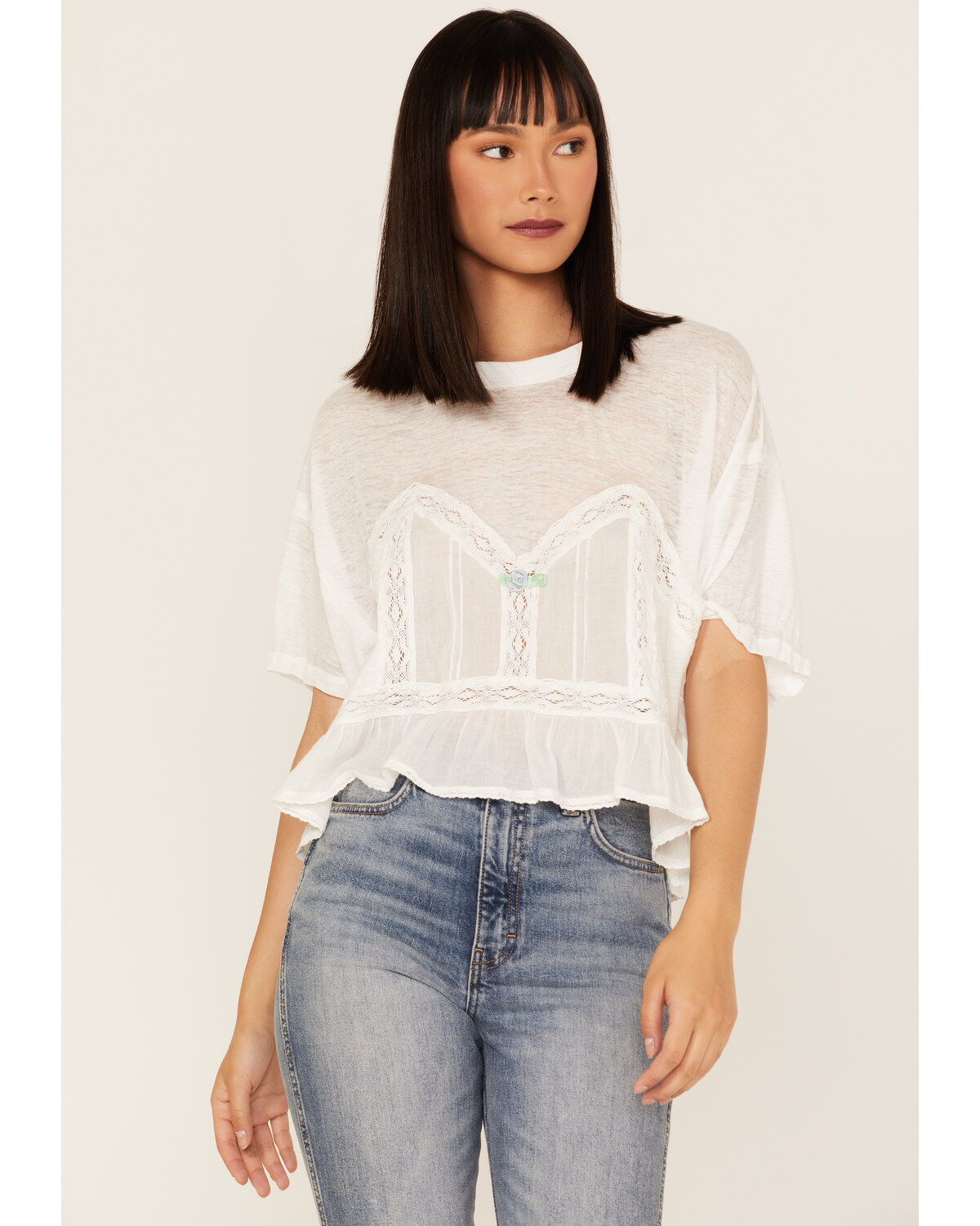 Image #1 - Free People Women's Fall In Love Tee, , hi-res