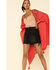 Image #1 - Shyanne Women's Floral Tassel Shawl, Red, hi-res