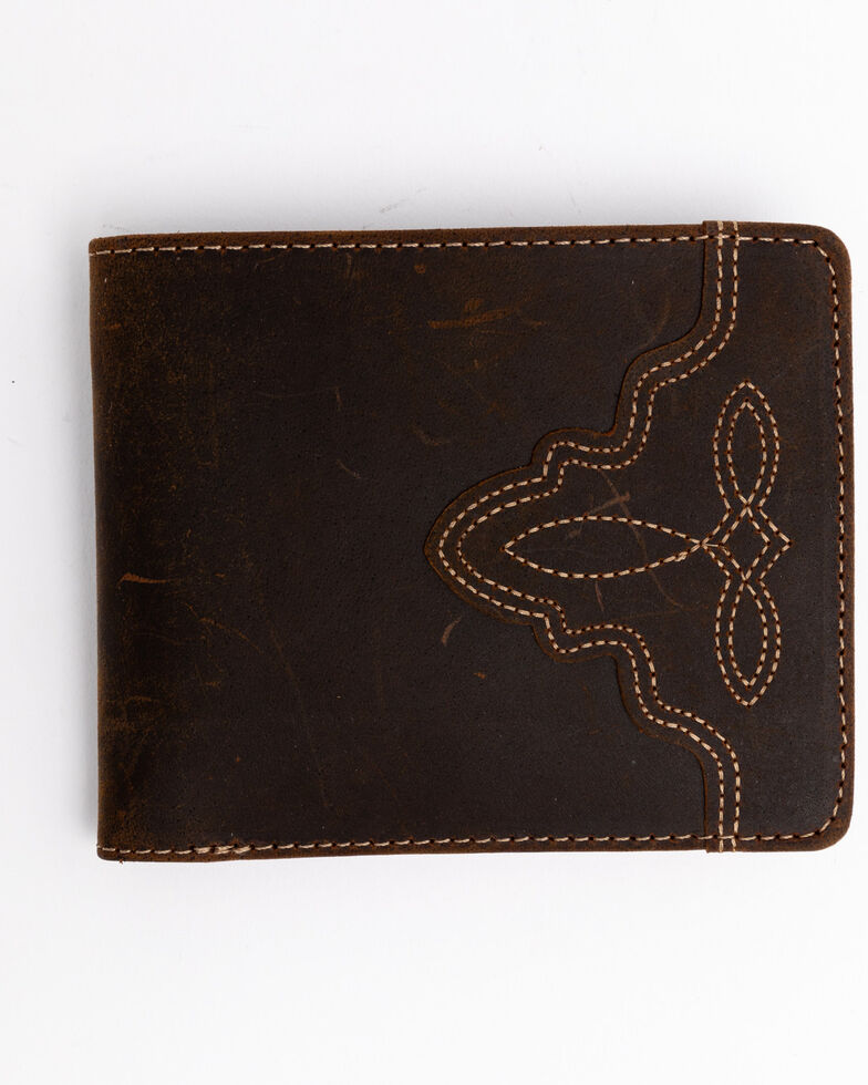 Cody James Men's Boot Stitch Bi-Fold Leather Wallet | Boot Barn